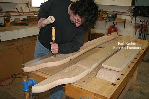 chiseling the trestle base chiseling the trestle base